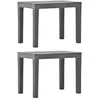 Image de Bancs de jardin lot de 2 Moka Plastique