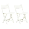 Image de Chaises de jardin pliables lot de 2 Plastique Blanc