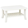 Image de Table basse Blanc 90x60x46 cm Plastique