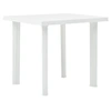 Image de Table de jardin Blanc 80x75x72 cm Plastique