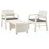 Image de Salon de jardin - 2 chaises + 1 table - Plastique Blanc