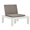 Image de Chaise de salon de jardin avec coussin Plastique Blanc