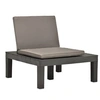 Image de Chaise de salon de jardin avec coussin Plastique Anthracite