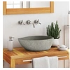 Image de Lavabo en pierre de rivière Ovale (37 46)x(29 36) cm