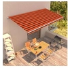 Image de Auvent Rétractable Automatique Auvent de Terrasse Auvent de Jardin Store de Balcon Auvent d'Extérieur Ombrage des Fenêtres 600x300 cm Orange et