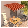 Image de Luifel handmatig uittrekbaar 400x300 cm oranje en bruin3051216
