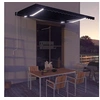 Image de Luifel handmatig uittrekbaar met LED 450x300 cm antraciet3051246