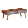 Image de Table basse gris 110x50x40 cm bois massif
