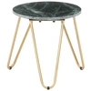 Image de Table basse Vert 40x40x40 cm Pierre véritable et texture marbre