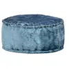 Image de Pouf Rond Velours 40x20 cm Bleu