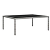 Image de Table à manger d extérieur Gris 200x150x74 cm Résine tressée