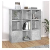 Image de Bibliothèque Gris béton 98x30x98 cm Bois d'ingénierie