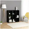 Image de Bibliothèque noir 98x29x97,5 cm bois d ingénierie