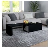 Image de Table basse Noir 150x50x35 cm Bois d ingénierie