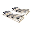 Image de Sommiers à lattes sans matelas 2 pcs avec 42 lattes 70x200 cm