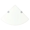 Image de Etagères d angle 2 pcs et supports Verre Transparent 25x25 cm
