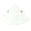 Image de Hoekschappen 2 st met chromen dragers 35x35 cm glas transparant3051593