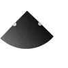 Image de Etagères d angle 2 pcs et supports chromés Verre Noir 25x25 cm