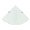 Image de Etagères d angle 2 pcs et supports chromés Verre Blanc 25x25 cm