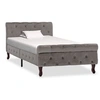 Image de Cadre de lit sans matelas Gris Velours 90x200 cm