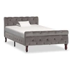 Image de Cadre de lit sans matelas gris velours 100x200 cm