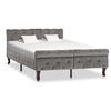 Image de Cadre de lit sans matelas gris velours 120x200 cm