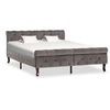 Image de Cadre de lit sans matelas gris velours 140x200 cm