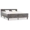 Image de Cadre de lit sans matelas gris velours 160x200 cm