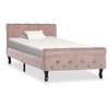 Image de Cadre de lit sans matelas Rose Velours 90x200 cm