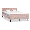 Image de Cadre de lit sans matelas Rose Velours 120x200 cm