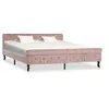 Image de Cadre de lit sans matelas Rose Velours 180x200 cm