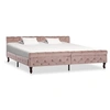 Image de Cadre de lit sans matelas rose velours 200x200 cm
