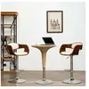 Image de Lot de 2 chaise de bar H. 87 cm non pliable interieur en bois beige