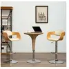 Image de Lot de 2 chaise de bar interieur non pliable H. 87 cm en bois beige