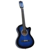 Image de Guitare découpée classique occidentale 6 cordes Bleu ombré 38