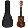 Image de Jeu de ukulélé soprano avec sac pour enfants bois foncé 21