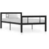 Image de Bedframe metaal zwart en wit 100x200 cm284551