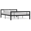 Image de Bedframe metaal zwart en wit 140x200 cm284553