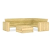 Image de Salon de jardin bois 3 personnes 2 pieces