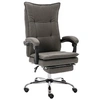 Image de Chaise de Bureau Fauteuil d'Ordinateur Inclinable Siège de Bureau Fauteuil Ergonomique Chaise Réglable Maison Intérieur Gris Tissu