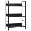 Image de Bibliothèque à 3 niveaux noir 60x27,6x90,5 cm bois d'ingénierie288218