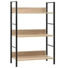 Image de Bibliothèque à 3 niveaux chêne 60x27,6x90,5cm bois d ingénierie