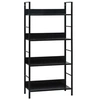Image de Bibliothèque à 4 niveaux noir 60x27,6x124,5cm bois d'ingénierie288222