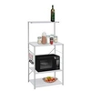 Image de Armoire à micro-ondes blanc 60x39,6x123 cm aggloméré