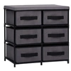 Image de Armoire de rangement à 6 tiroirs 55x29x55 cm Gris Acier