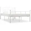 Image de Cadre de lit sans matelas blanc métal 140x200 cm