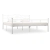 Image de Cadre de lit sans matelas blanc métal 180x200 cm