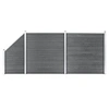 Image de Schuttingset 2 vierkant en 1 schuin 446x186 cm HKC grijs3053234