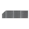 Image de Schuttingset 3 vierkant en 1 schuin 619x186 cm HKC grijs3053235
