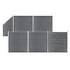Image de Schuttingset 5 vierkant en 1 schuin 965x186 HKC grijs3053237